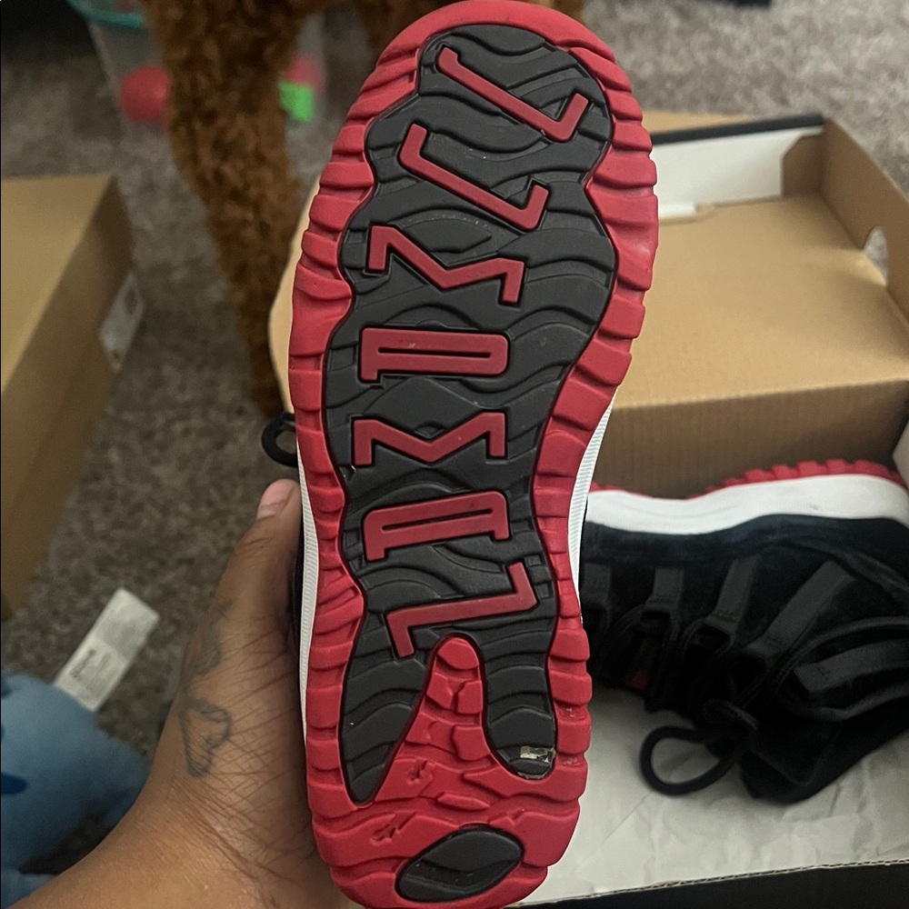 Jordan Kids Sneakers Black and Red
